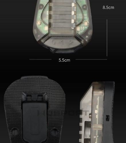 WST helmet signal light - TAN (red light)