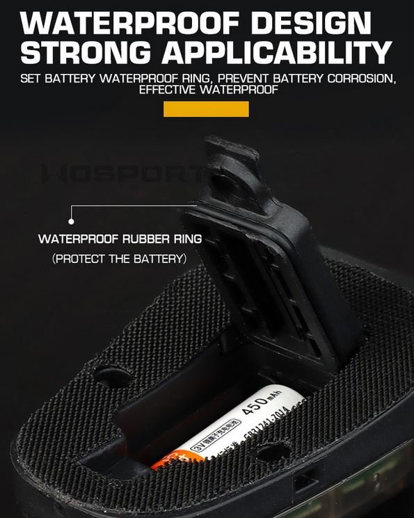 WST helmet signal light - TAN (red light)