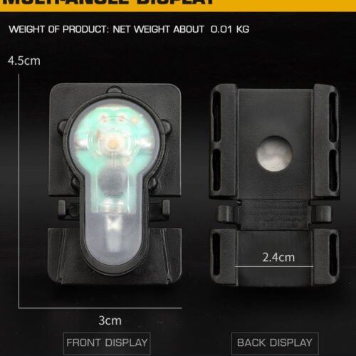 Helmet rail tactical signal light - Black (red light)