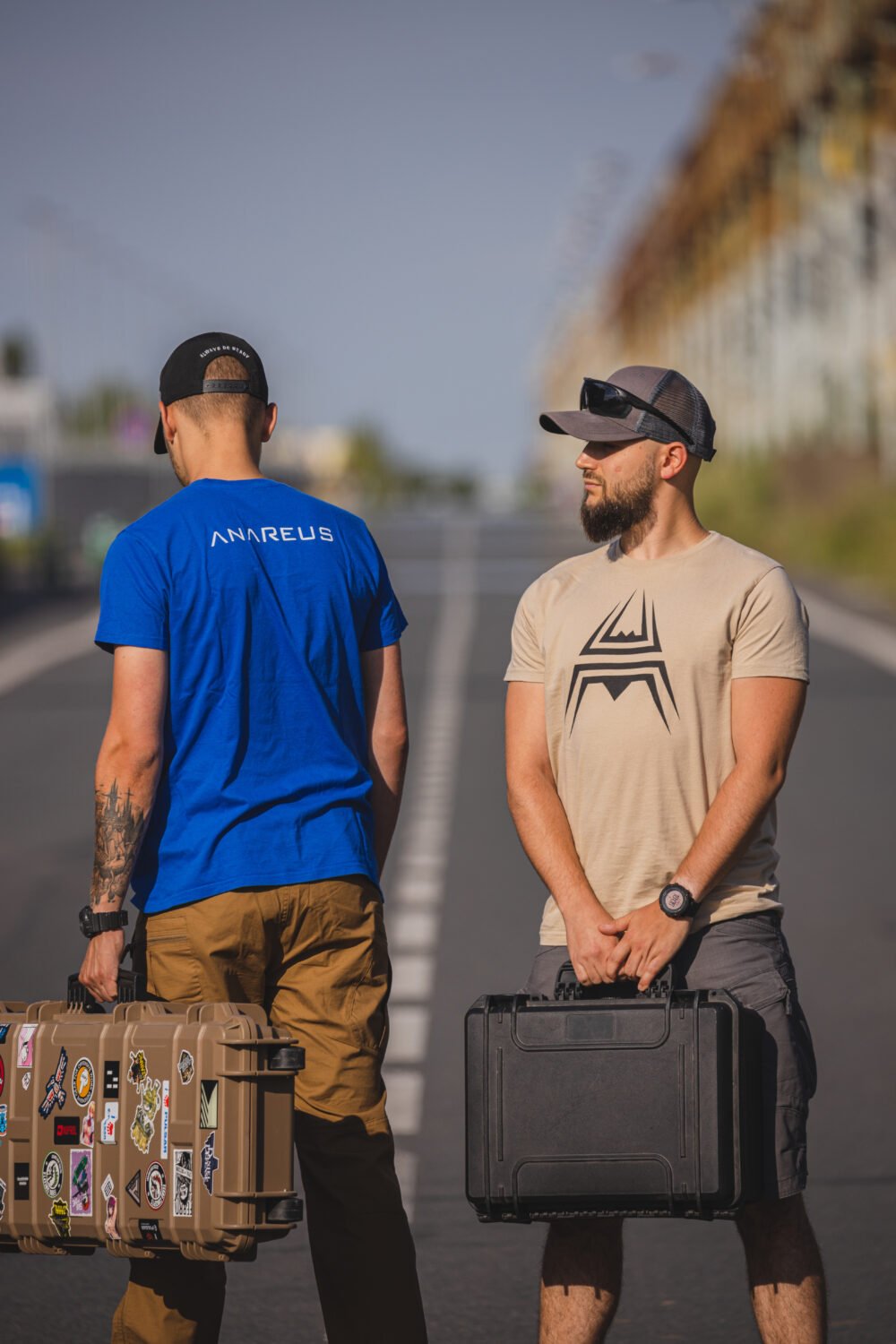 T-Shirt ANAREUS Spider logo - BLUE