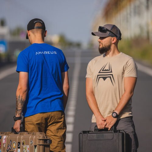 T-Shirt ANAREUS Spider logo - BLUE