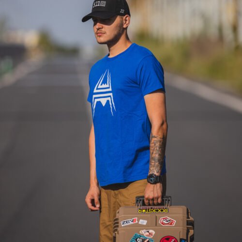 T-Shirt ANAREUS Spider logo - BLUE