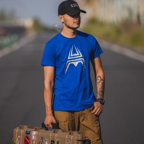 T-Shirt ANAREUS Spider logo - BLUE