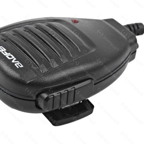 External Speaker with Mic for Baofeng Radios, Kenwood 2-pin - Black