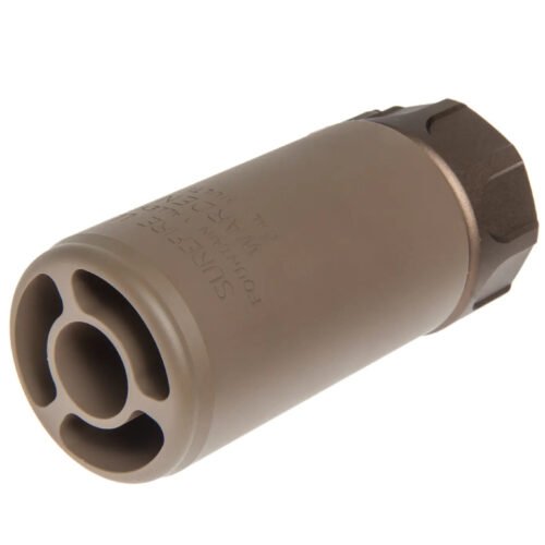 Angry Gun QD WARDEN BLAST Silencer (Full Markings), 14- mm (CCW) - Tan