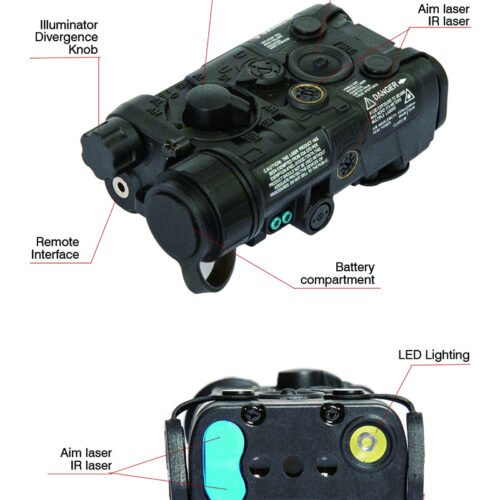 FMA LAB PEQ-NGAL Upgrade Version (Red/IR laser), Nylon - Tan