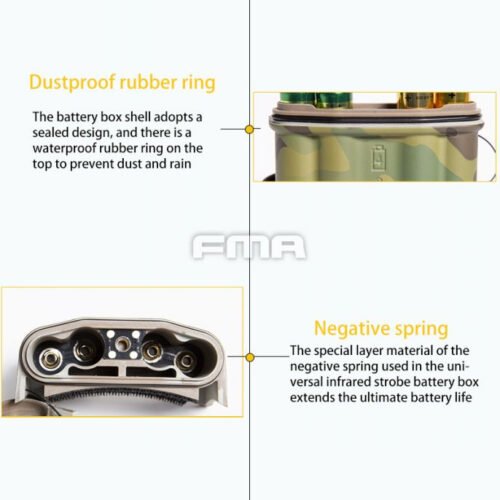 FMA PVS-31 Functional NVG Battery Case with IR Beacon - MC