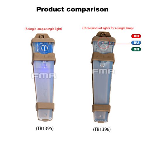 FMA V-LITE Multi-Color Tactical Position Safety Marker, Tan Case - Multicolor