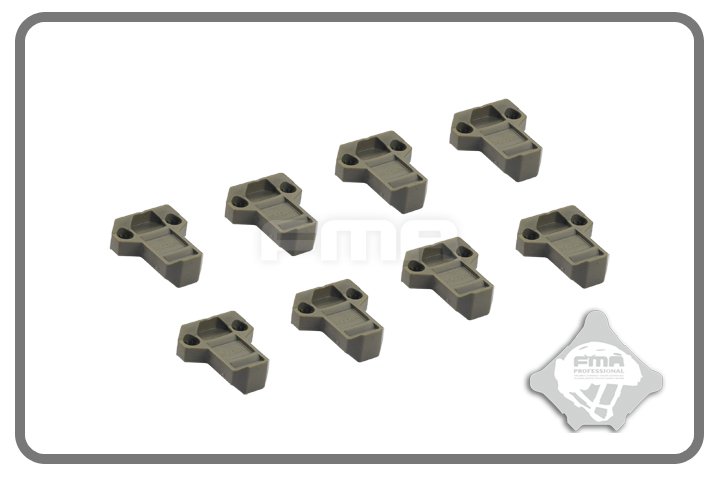 FMA Enlarged Magazine Pouch Pull Tabs, 8 pcs - Green