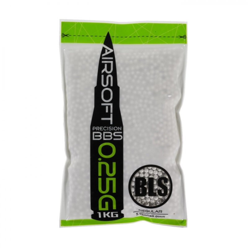 BLS Precision pellets 0,25g, 4000 BBs - White