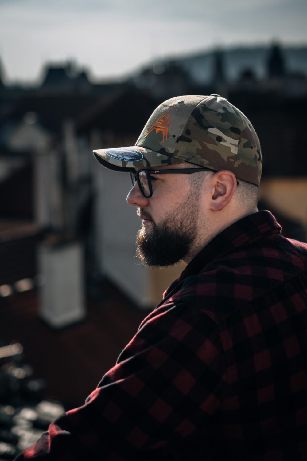 FLEXFIT Cap ANAREUS Spider logo orange - Multicam(R)