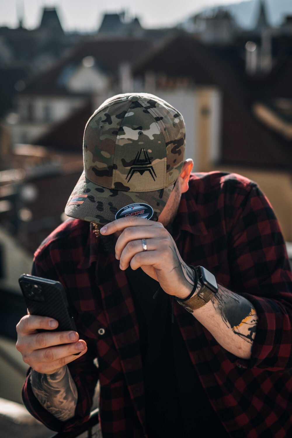 FLEXFIT Cap ANAREUS Spider logo black - Multicam(R)