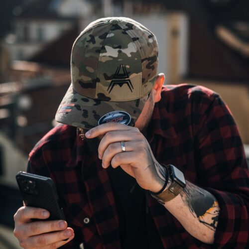 FLEXFIT Cap ANAREUS Spider logo black - Multicam(R)