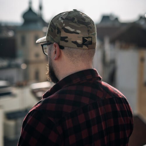 FLEXFIT Cap ANAREUS Spider logo black - Multicam(R)