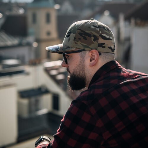 FLEXFIT Cap ANAREUS Spider logo black - Multicam(R)