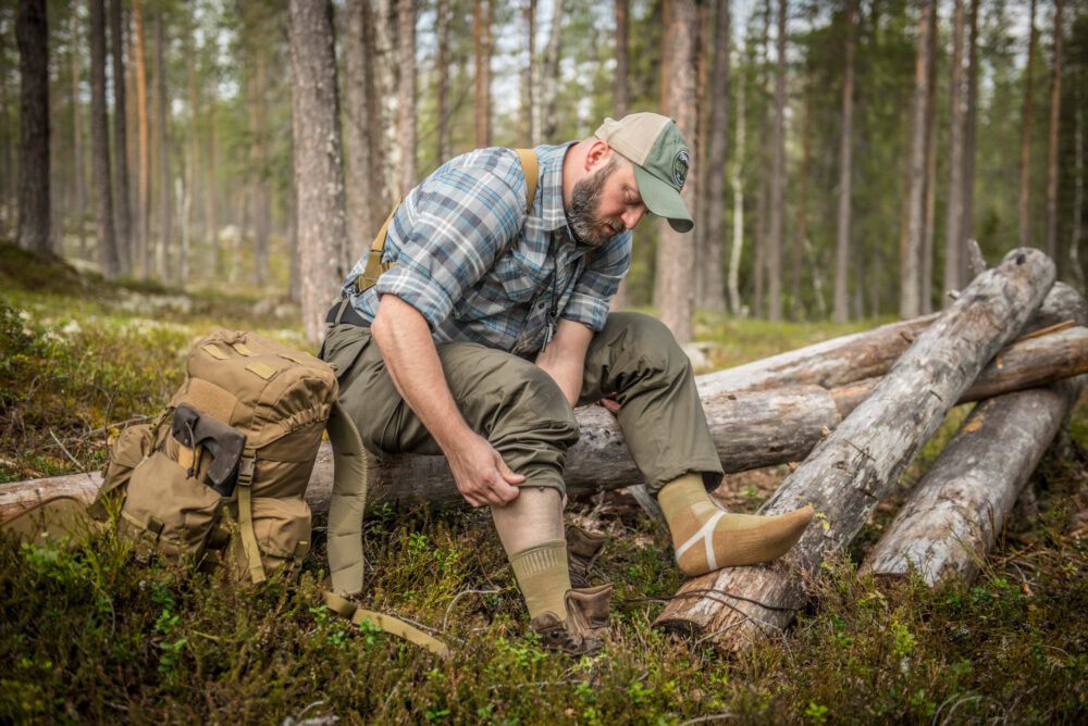 HELIKON MERINO Socks - Green/Coyote
