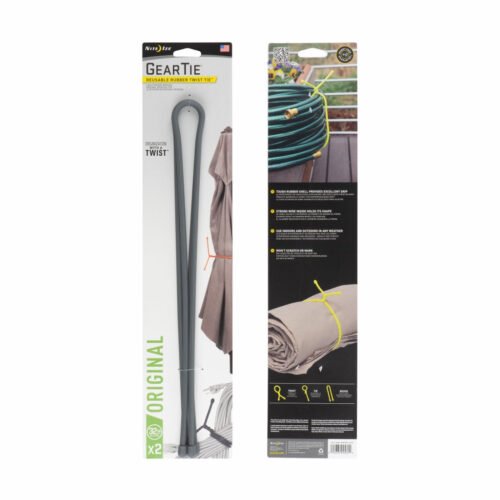GEAR TIE(R) TWIST TIE, CHARCOAL - length 32"