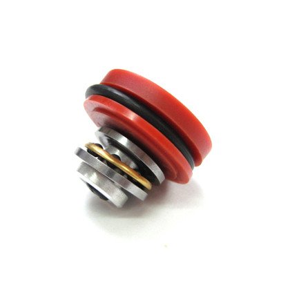 Plastic flat piston head with the bearing