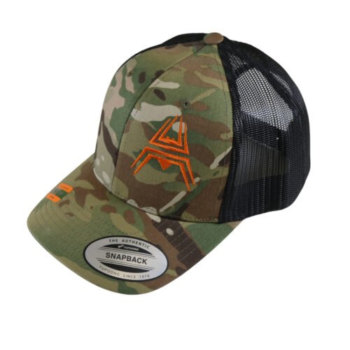 Retro Trucker Cap ANAREUS Spider logo orange - Multicam(R)