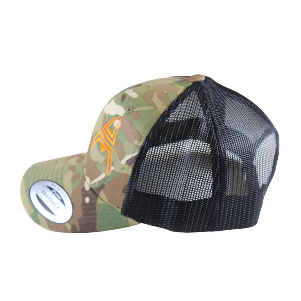Retro Trucker Cap ANAREUS Spider logo orange - Multicam(R)