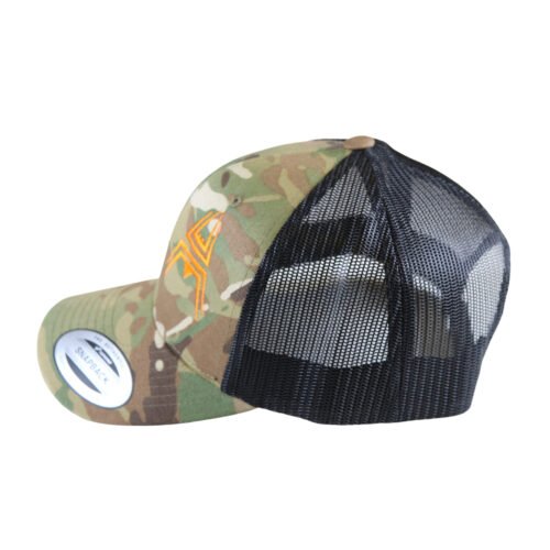 Retro Trucker Cap ANAREUS Spider logo orange - Multicam(R)