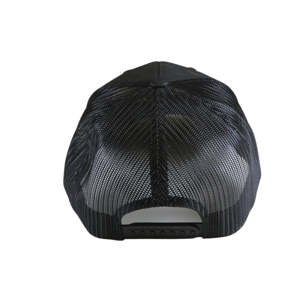 Retro Trucker Cap ANAREUS Spider logo yellow - Multicam BLACK(R)