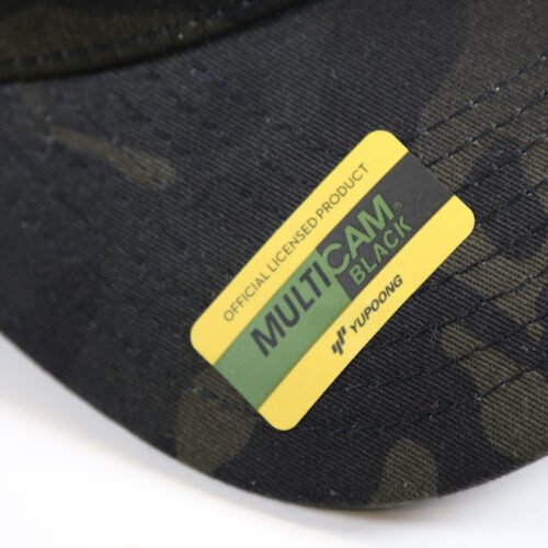 Retro Trucker Cap ANAREUS Spider logo yellow - Multicam BLACK(R)