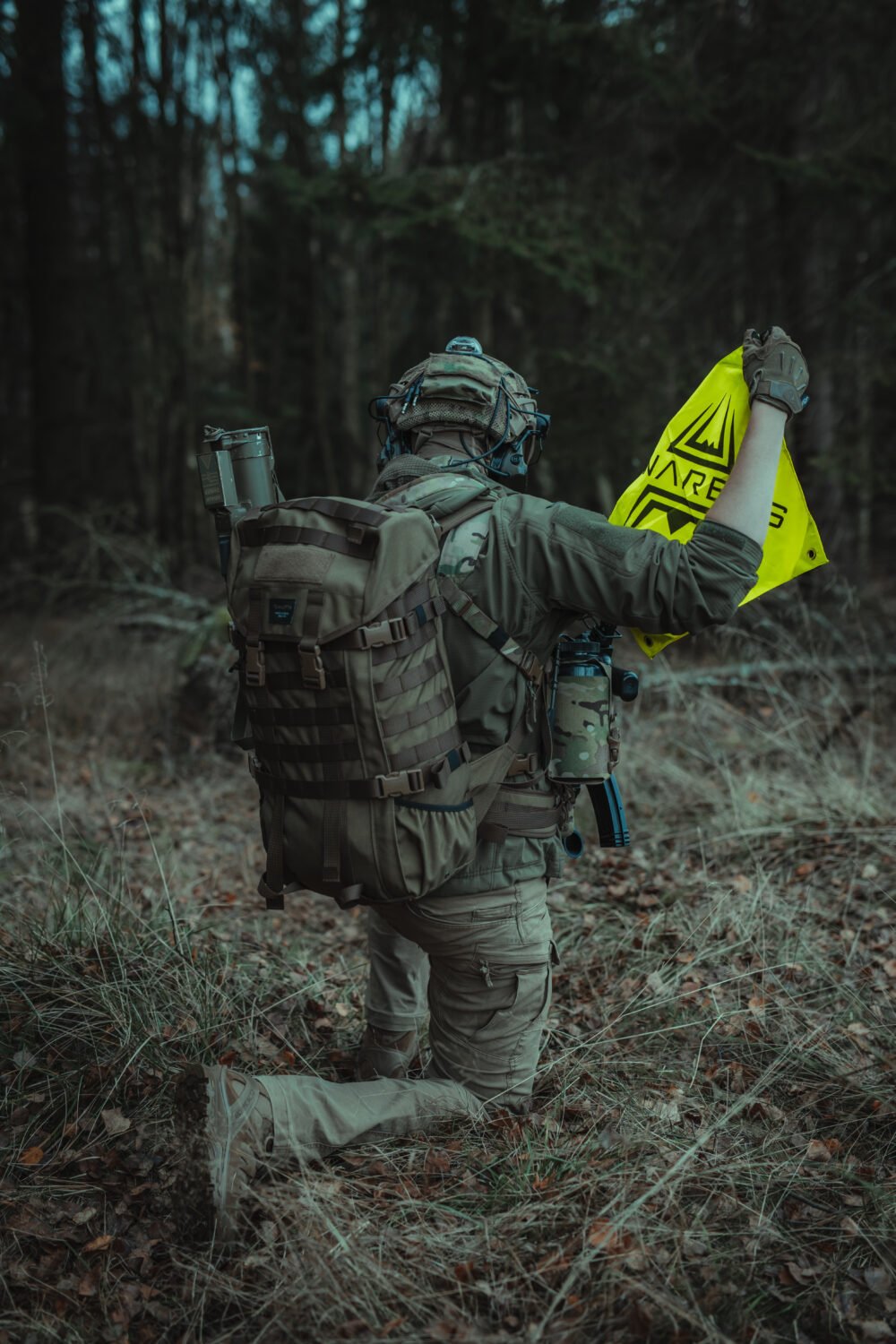 ANAREUS dead rag with velcro - yellow