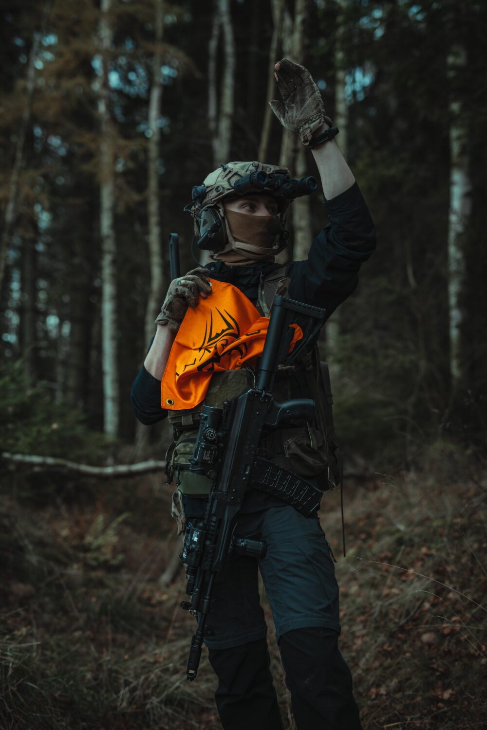 ANAREUS dead rag with velcro - orange