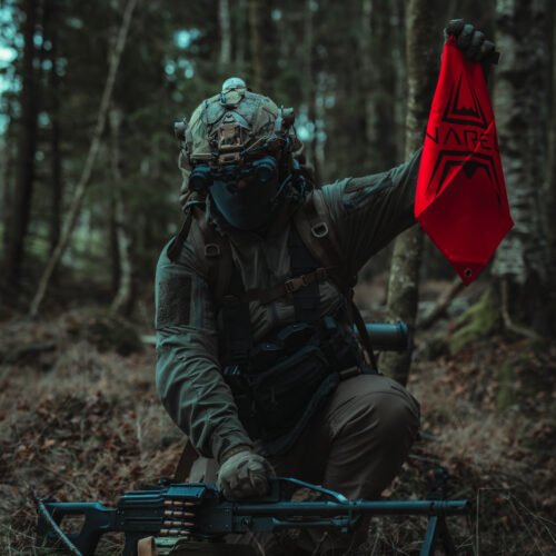 ANAREUS dead rag with velcro - red