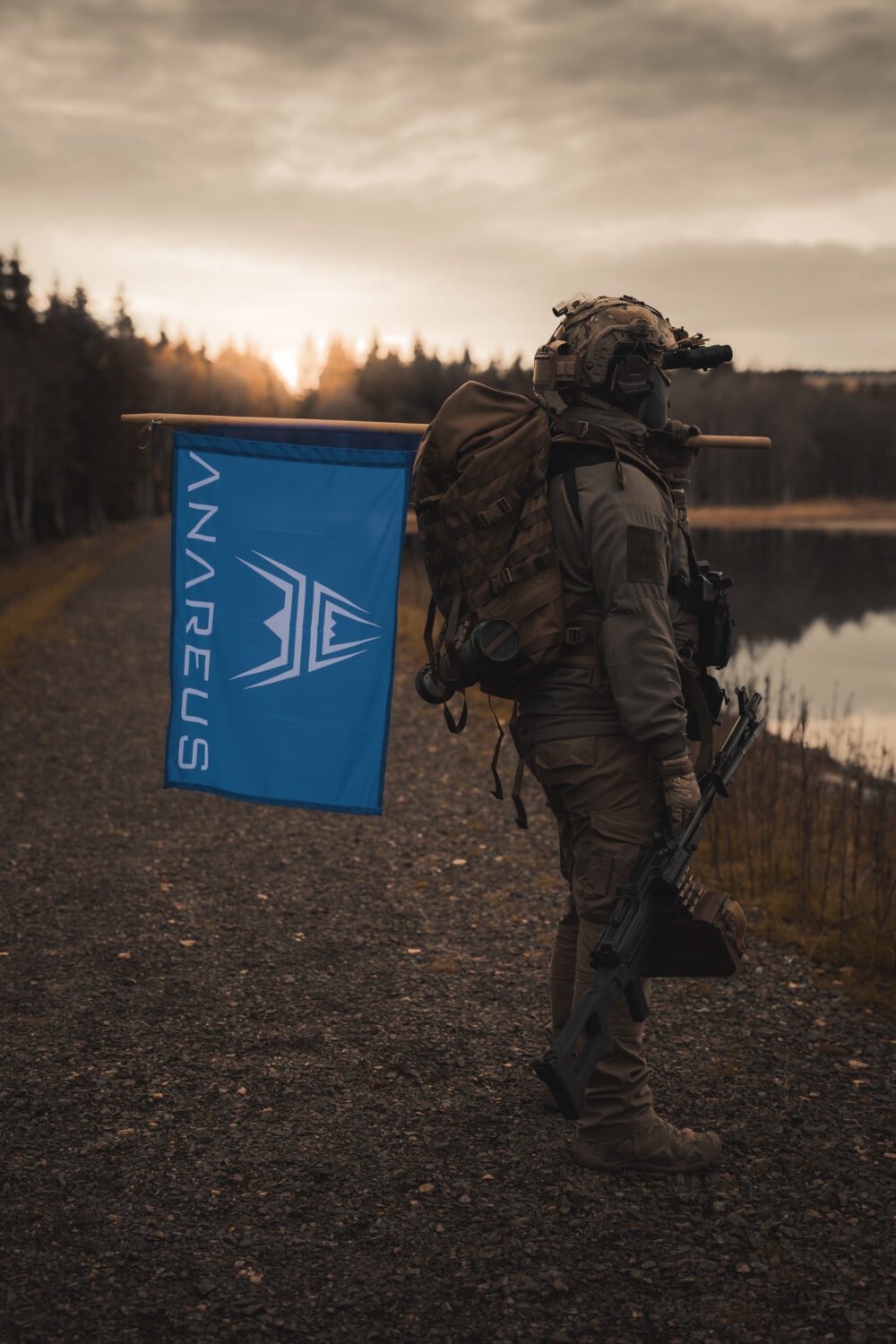 ANAREUS Game Mode Flag 60x90 cm - Blue