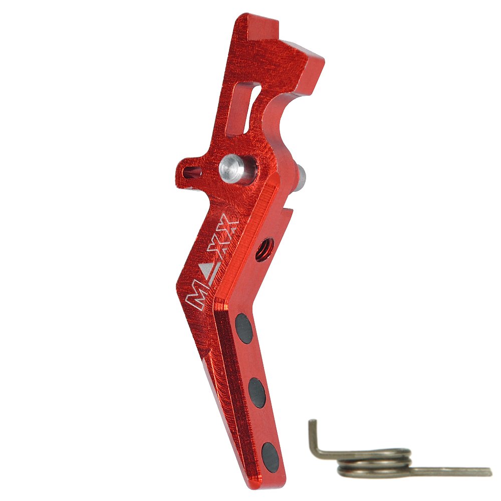 CNC Aluminum Advanced Trigger (Style A) (Red) for M16 AEG Series
