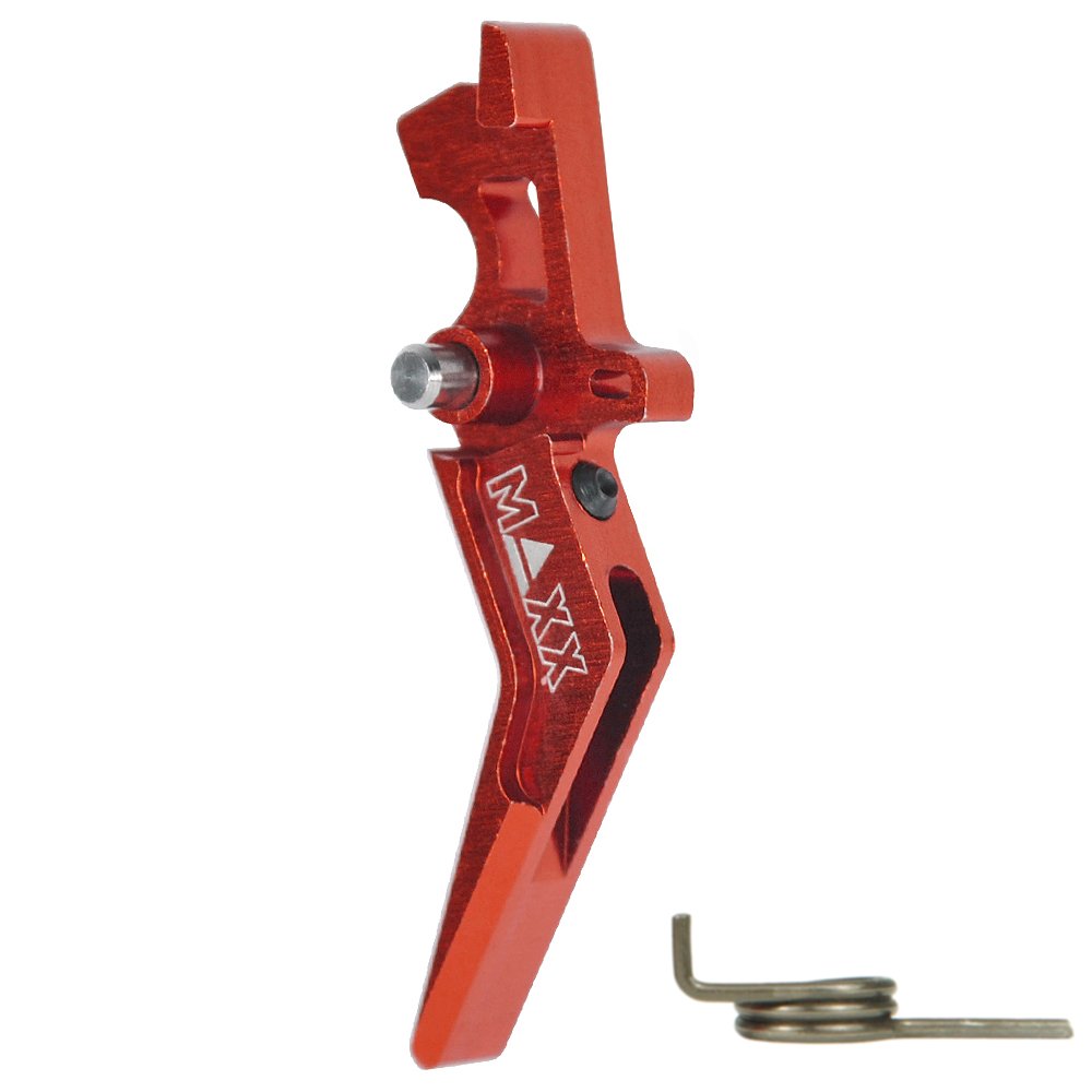 CNC Aluminum Advanced Trigger (Style A) (Red) for M16 AEG Series