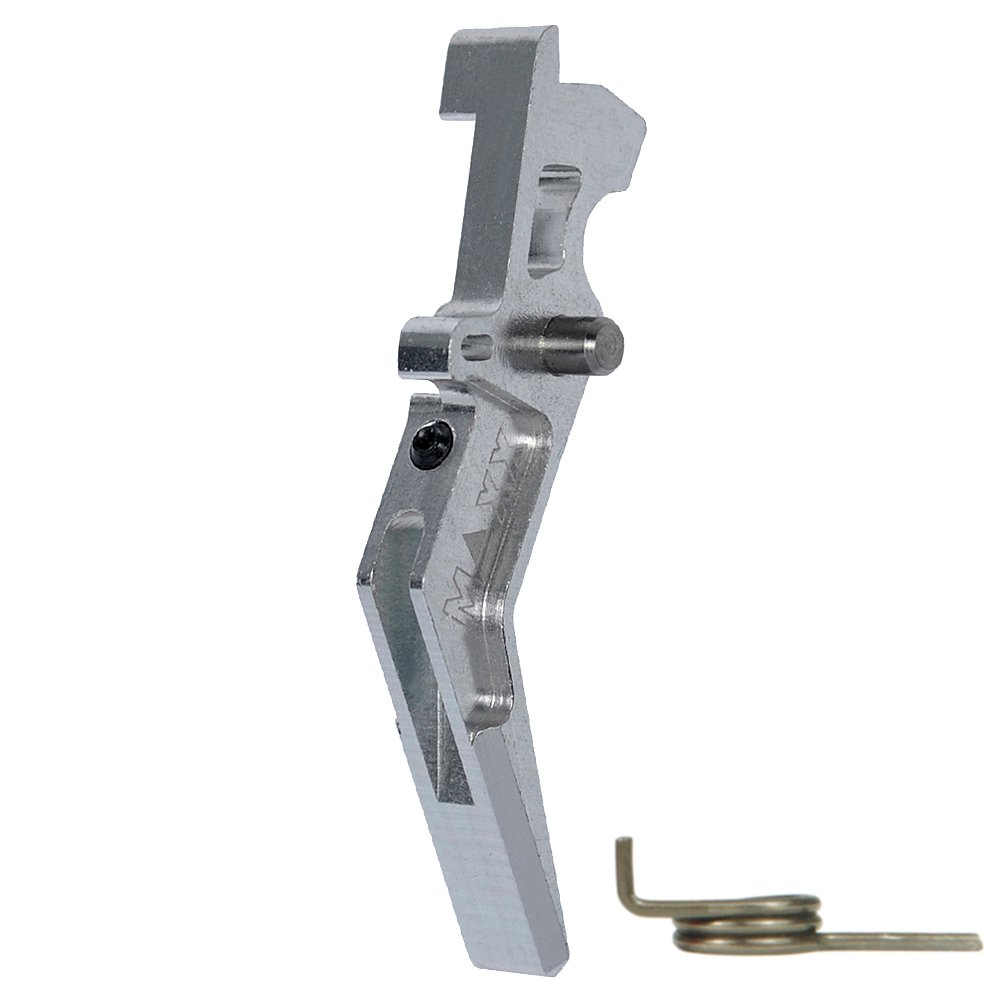 44912 CNC Aluminum Advanced Trigger (Style A) (Silver) for M16 AEG Series