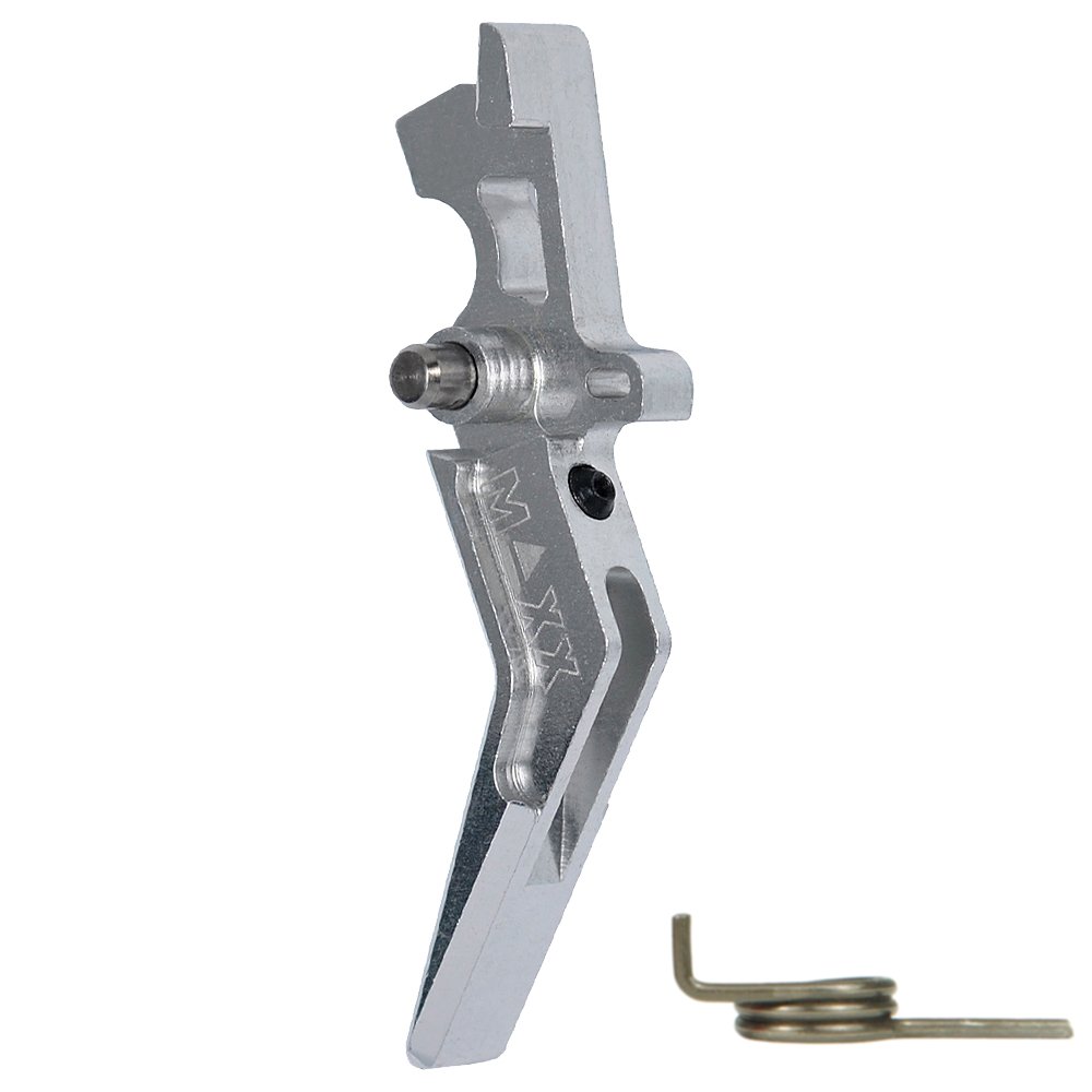 44913 CNC Aluminum Advanced Trigger (Style A) (Silver) for M16 AEG Series