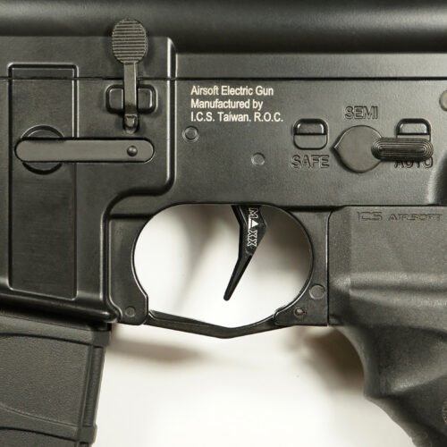 44924 CNC Aluminum Advanced Trigger (Style B) (Black) for M16 AEG Series