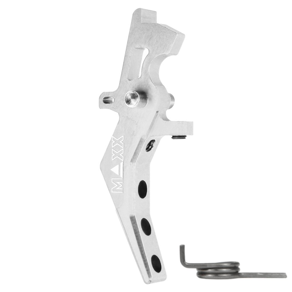 44979 CNC Aluminum Advanced Speed Trigger (Style B) (Silver) for M16 AEG Series