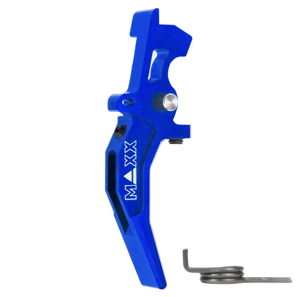 44992 CNC Aluminum Advanced Speed Trigger (Style C) (Blue) for M16 AEG Series