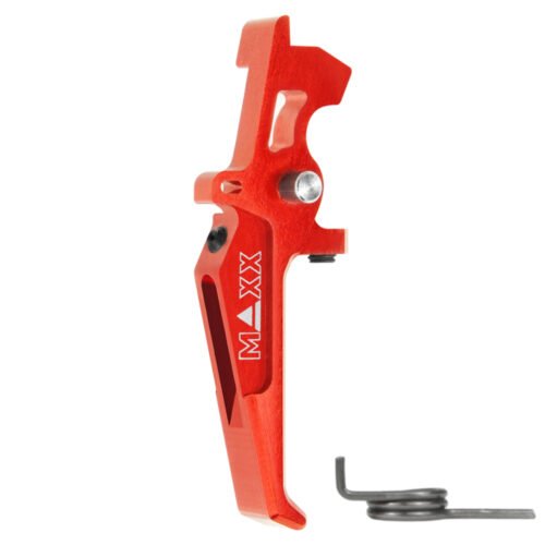 45048 CNC Aluminum Advanced Speed Trigger (Style E) (Red) for M16 AEG Series