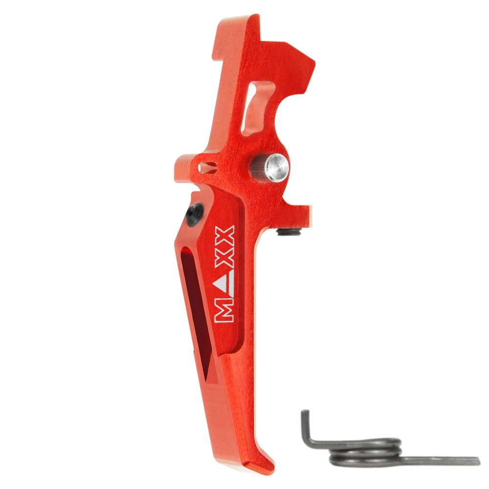 45048 CNC Aluminum Advanced Speed Trigger (Style E) (Red) for M16 AEG Series