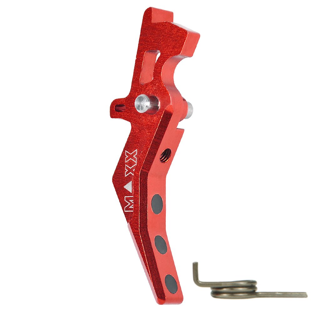 45064 CNC Aluminum Advanced Trigger (Style B) (Red) for M16 AEG Series