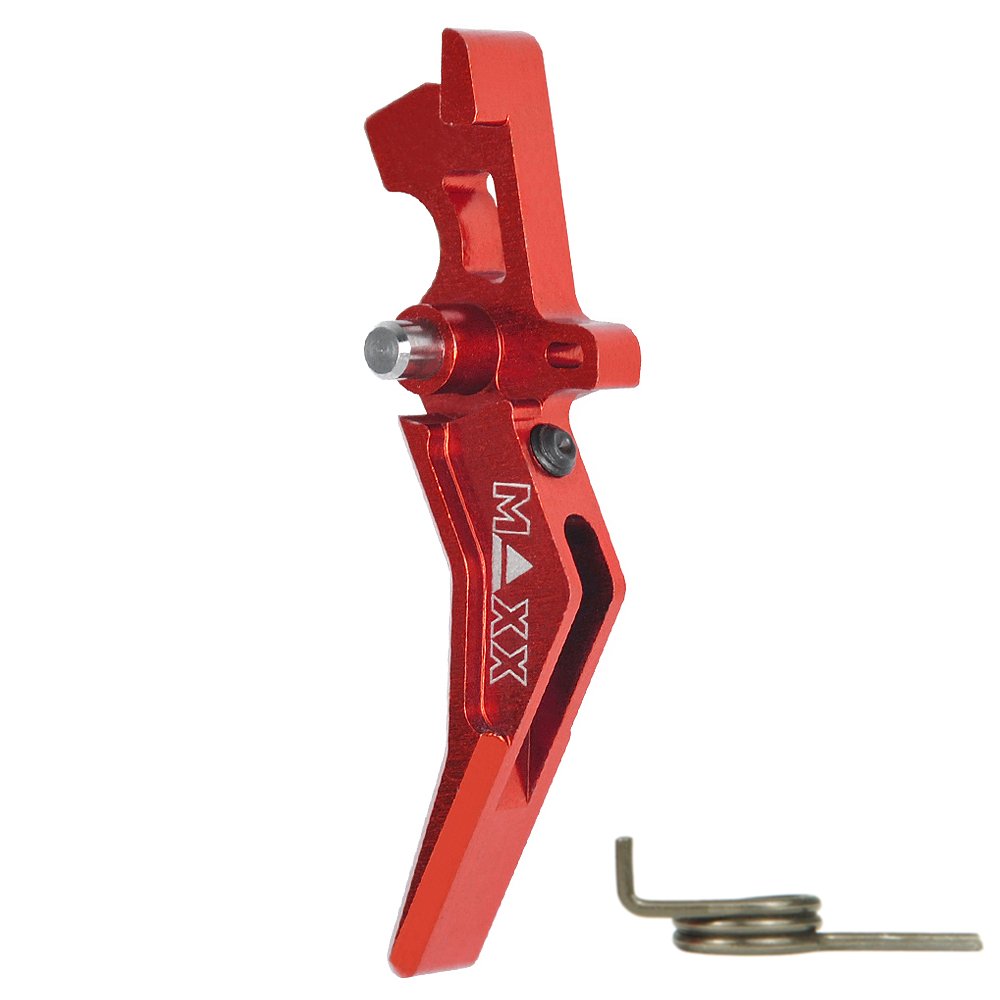 45066 CNC Aluminum Advanced Trigger (Style B) (Red) for M16 AEG Series
