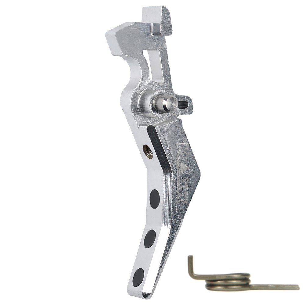 45068 CNC Aluminum Advanced Trigger (Style B) (Silver) for M16 AEG Series