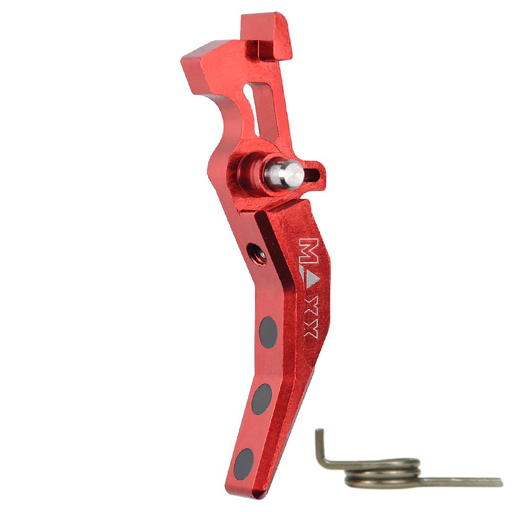CNC Aluminum Advanced Trigger (Style C) (Red) for M16 AEG Series
