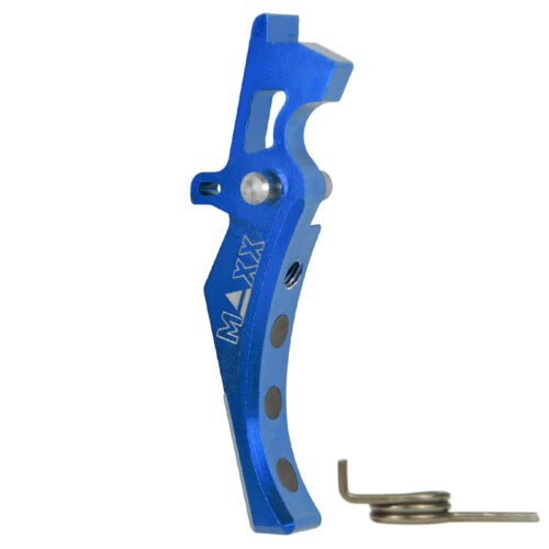 CNC Aluminum Advanced Trigger (Style D) (Blue) for M16 AEG Series