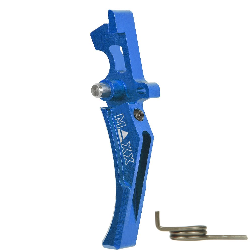 CNC Aluminum Advanced Trigger (Style D) (Blue) for M16 AEG Series