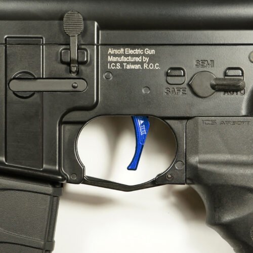 CNC Aluminum Advanced Trigger (Style D) (Blue) for M16 AEG Series