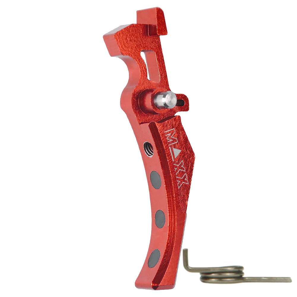 45118 CNC Aluminum Advanced Trigger (Style D) (Red) for M16 AEG Series