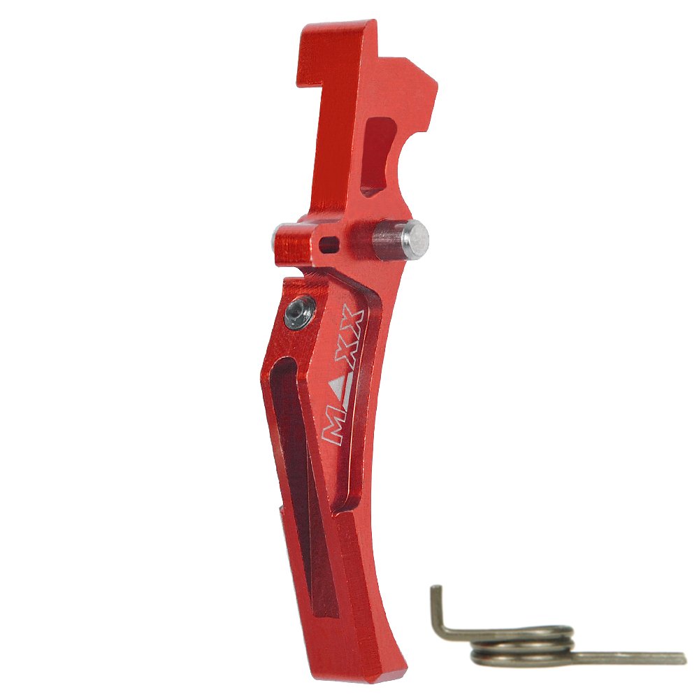 45120 CNC Aluminum Advanced Trigger (Style D) (Red) for M16 AEG Series