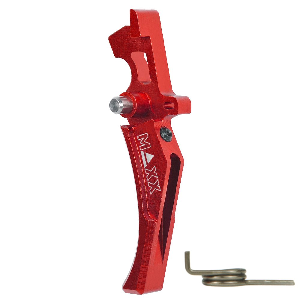 45121 CNC Aluminum Advanced Trigger (Style D) (Red) for M16 AEG Series